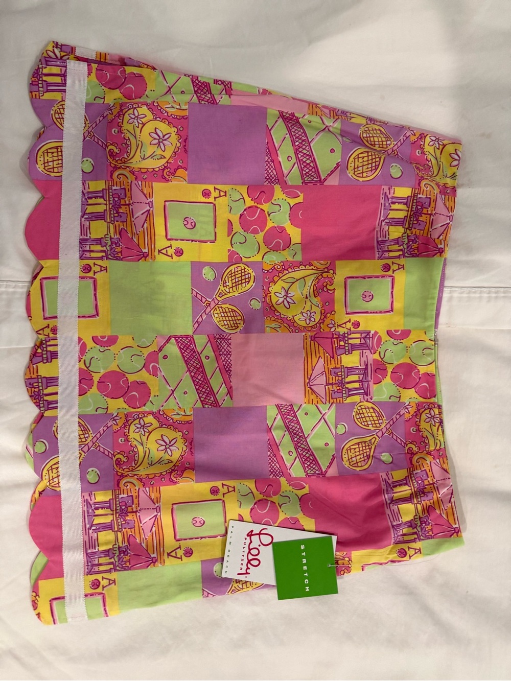 Lilly Pulitzer Girls' Patchwork Skort in Pink, Lime & Purple